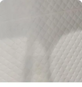 Cream quilted leather interior lining swatch