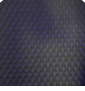 Dark Gray quilted leather interior lining swatch